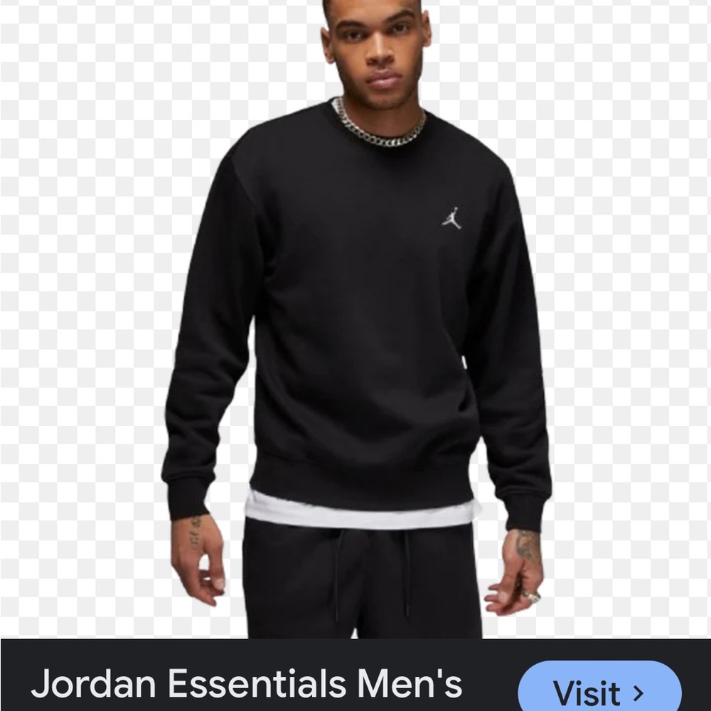 New with Tags JORDAN ESSENTIALS MEN'S FLEECE CREWNECK SWEATSHIRT